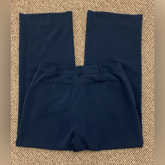 Women’s 4 Lauren Ralph Lauren Navy Wool Blend Flat Front Pants Slacks - Picture 13 of 13